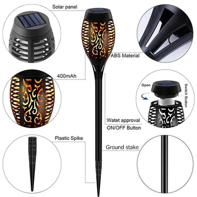 12LED 33LED 태양 화염 섬광 야외 깜빡임 기능 방수 태양 LED 라이트