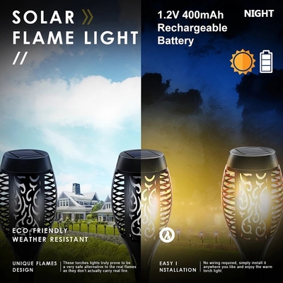 12LED 33LED 태양 화염 섬광 야외 깜빡임 기능 방수 태양 LED 라이트