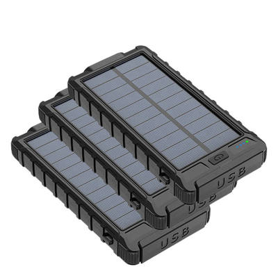 방수 LED 라이트 휴대폰 태양 충전기 파워 뱅크 10000mAh