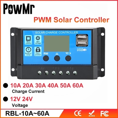 PWM 태양 요금 판 통제 규제 기관 10A 20A 30A 40A 12V 24V 36V 48V