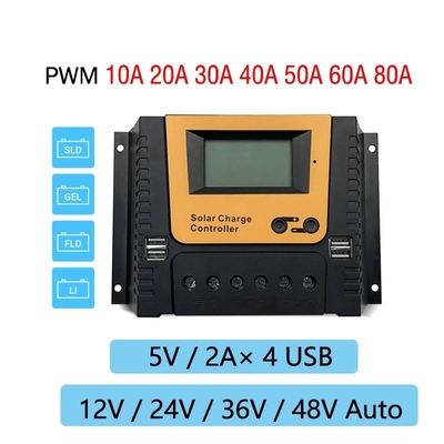 PWM 태양 요금 판 통제 규제 기관 10A 20A 30A 40A 12V 24V 36V 48V